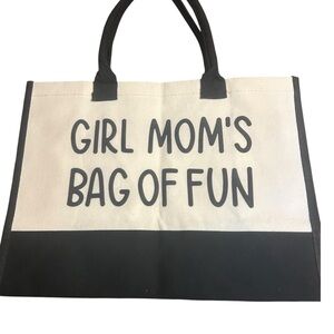 Girl Mom's Bag of Fun Tote Bag Canvas‎ Travel Beach Grocery Shoulder Bag